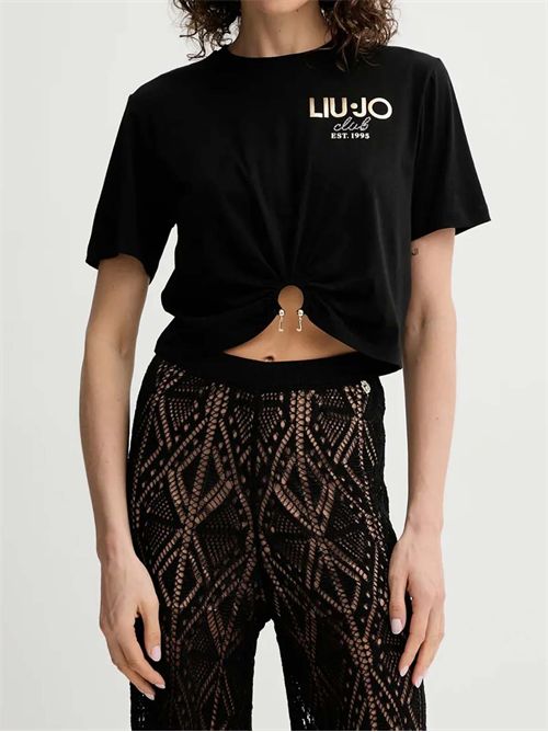 T-shirt donna nera LIU JO | WA5139JS923/M9625